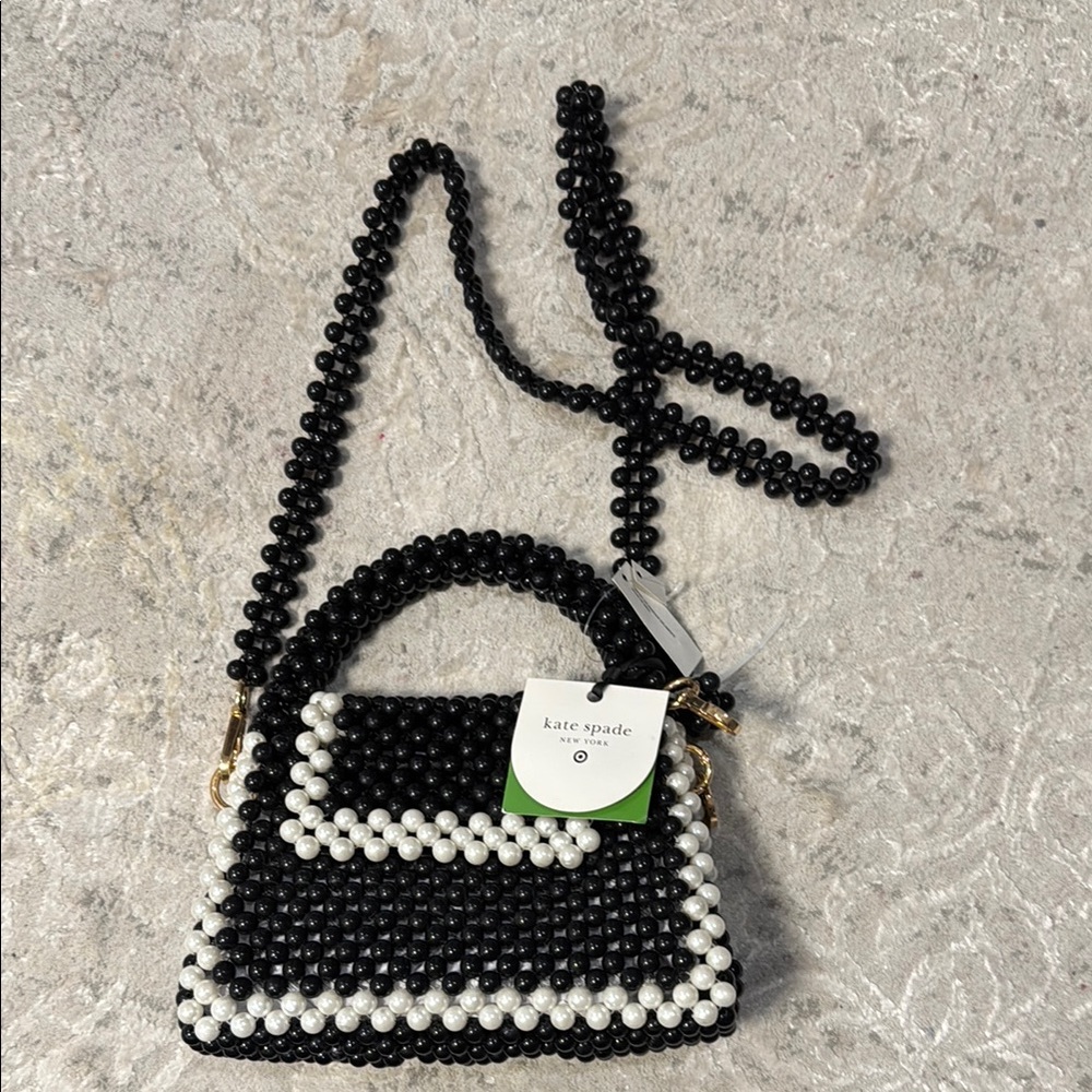 Kate Spade x Target Black and White Beaded Bag
